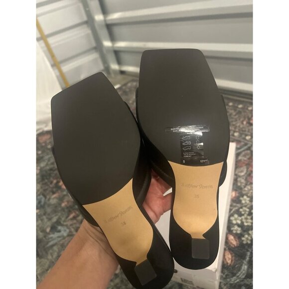 & OTHER STORIES Soft Leather Mules Black Womens Size US 5 - Picture 10 of 12